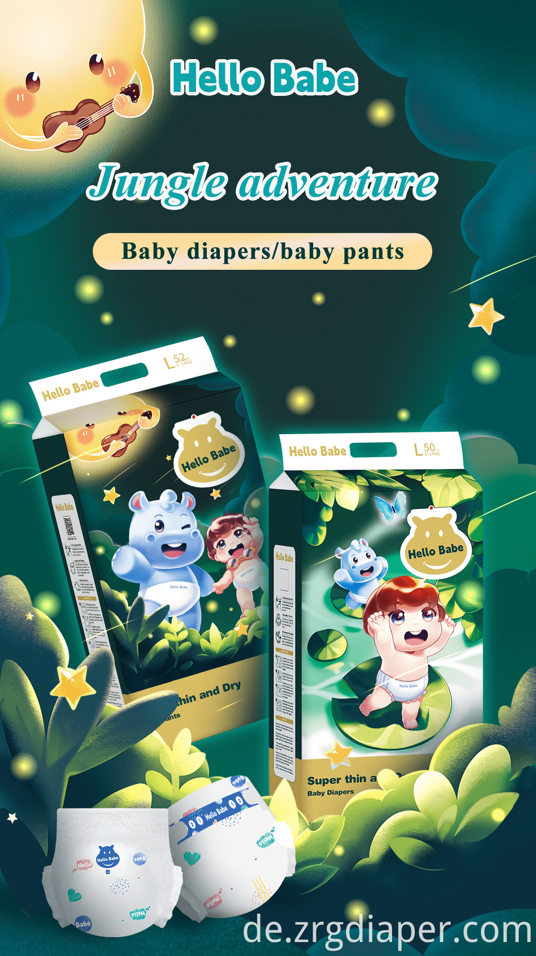 Zhongrou Hippo Pull Up Pants Diapers-1